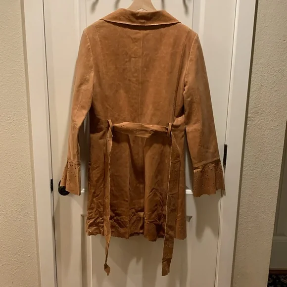 Wilson’s vintage y/2k leather Bell sleeve belted jacket